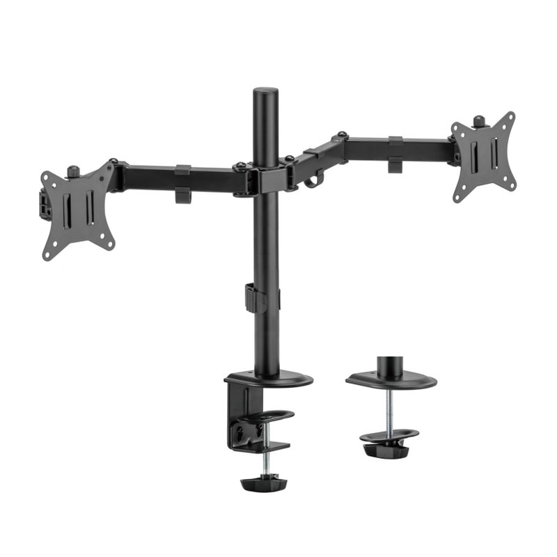 AISENS Soporte de Mesa ECO Giratorio e Inclinable para Monitor/TV 9Kg (3 Pivotes, 2 Brazos) de 17-32, Negro AISENS Soporte de Mesa ECO Giratorio e Inclinable para Monitor/TV 9Kg (3 Pivotes, 2 Brazos) de 17-32, Negro
