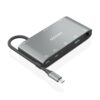 AISENS USB-C Dock 8 en 1, USB-C a 1xHDMI, 1xVGA, 1xRJ45, 2xUSB-A, 2xUSB-C 5G, 1xUSB-C PD, Gris, 20 cm