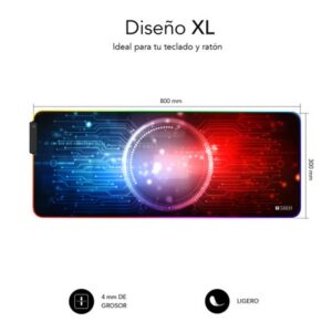 ALFOMBRILLA SUBBLIM PREMIUM CHIP XL 800X400 RGB