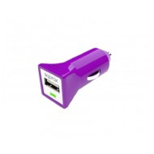 APPROX Cargador USB para Coche (Purpura)