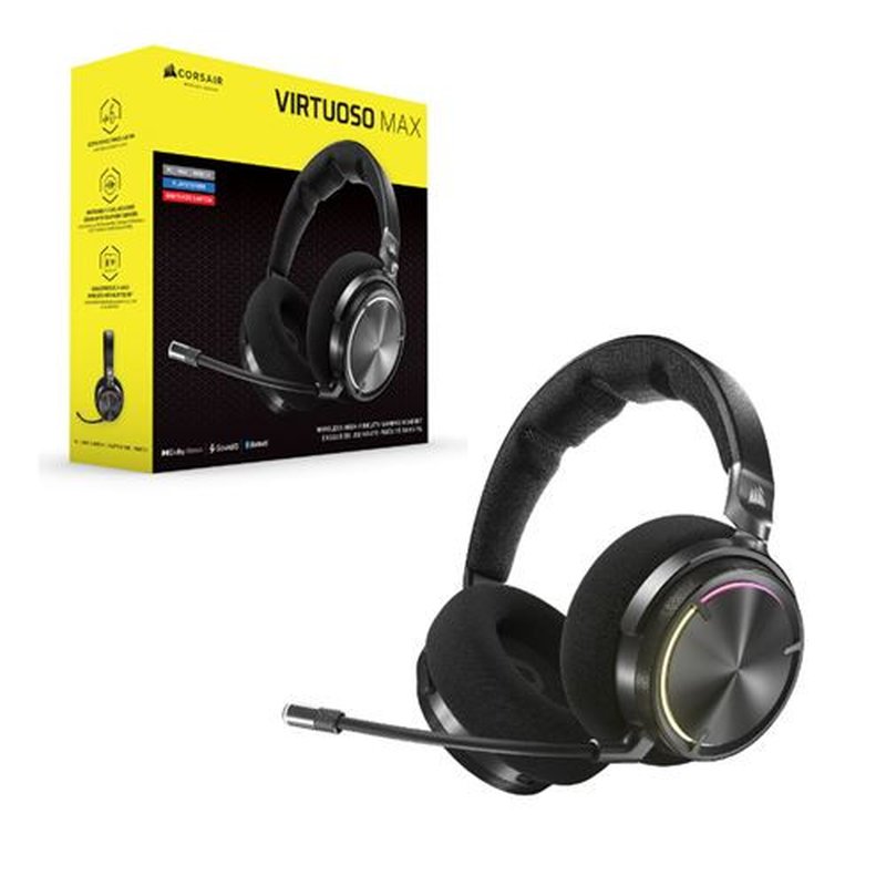 AURICULARES CORSAIR VIRTUOSO MAX WIRELESS NEGRO CA-9011372-WW AURICULARES CORSAIR VIRTUOSO MAX WIRELESS NEGRO CA-9011372-WW - Imagen 2