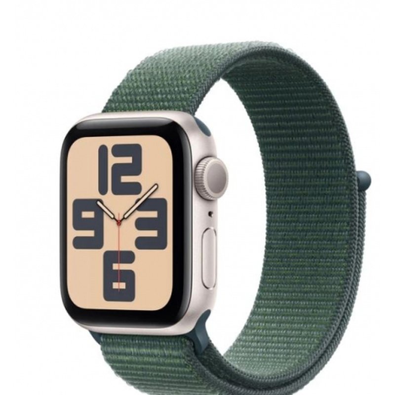 APPLE WATCH SE GPS 40MM STARLIGHT ALUMINIUM + CORREA LAKE GREEN SPORT LOOP