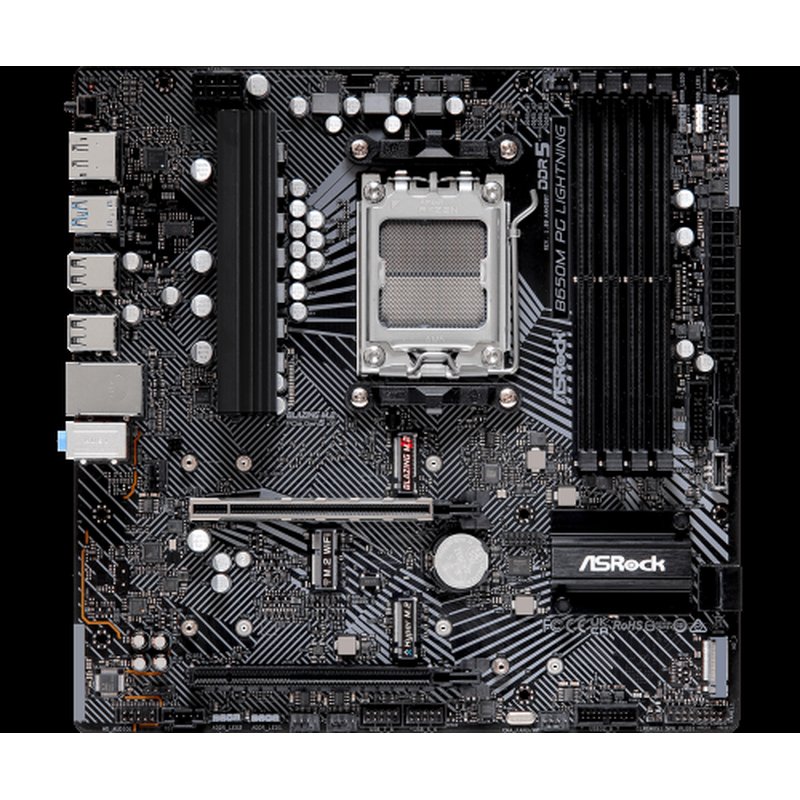 Asrock B650M PG Lightning AMD B650 Zócalo AM5 micro ATX Asrock B650M PG Lightning AMD B650 Zócalo AM5 micro ATX - Imagen 2