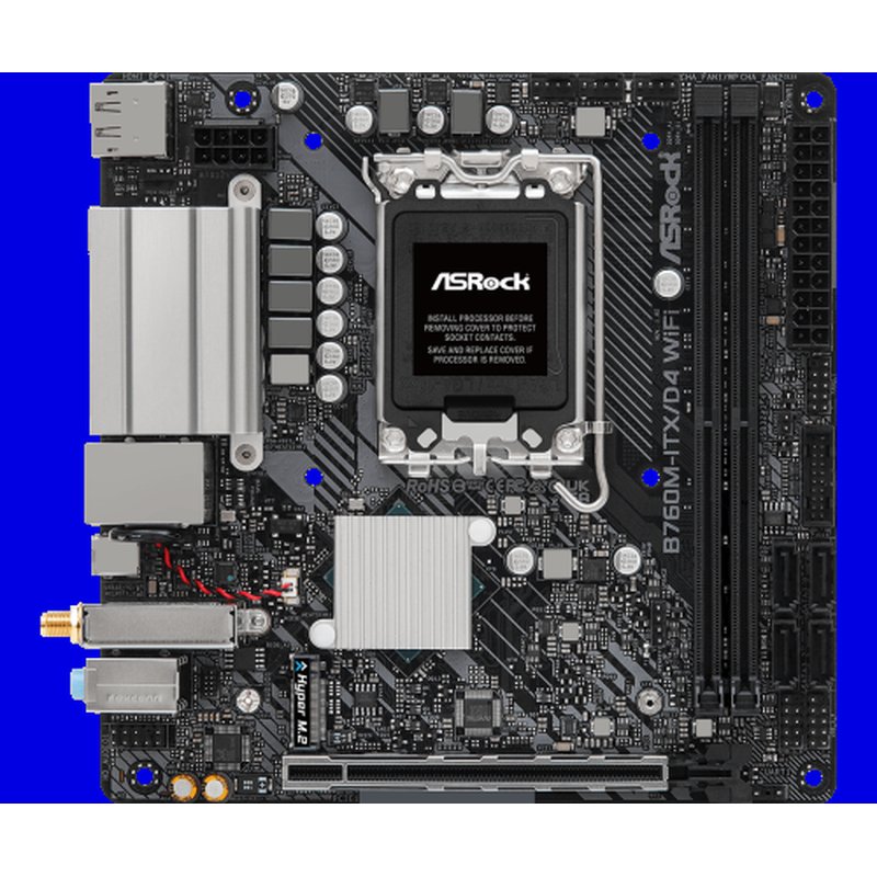 Asrock B760M-ITX/D4 WiFi Intel B760 LGA 1700 mini ITX Asrock B760M-ITX/D4 WiFi Intel B760 LGA 1700 mini ITX