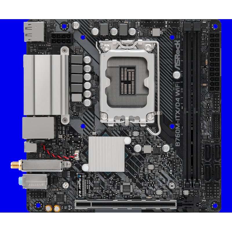 Asrock B760M-ITX/D4 WiFi Intel B760 LGA 1700 mini ITX Asrock B760M-ITX/D4 WiFi Intel B760 LGA 1700 mini ITX - Imagen 2