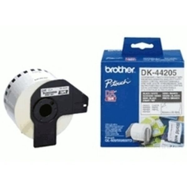 Brother DK-44205 cinta para impresora de etiquetas Negro sobre blanco