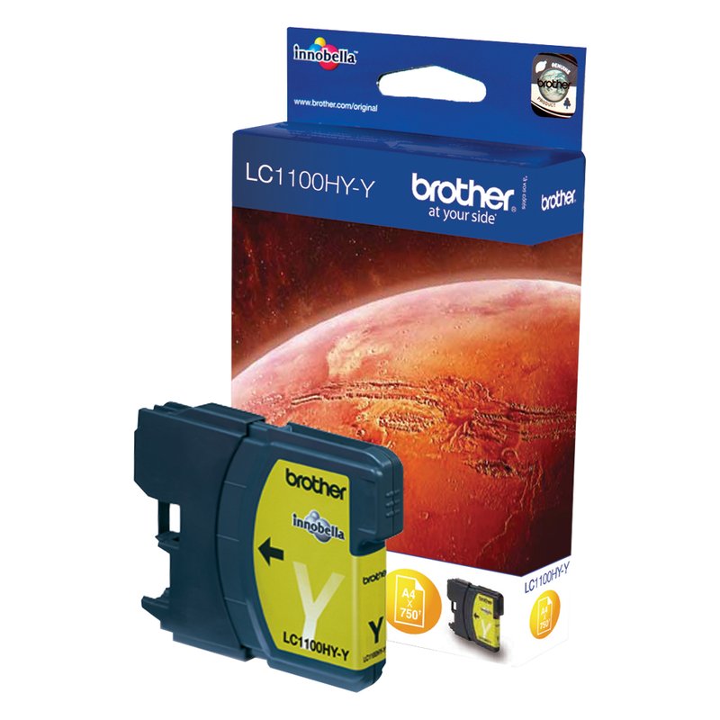 Brother LC1100HYY cartucho de tinta 1 pieza(s) Original Alto rendimiento (XL) Amarillo Brother LC1100HYY cartucho de tinta 1 pieza(s) Original Alto rendimiento (XL) Amarillo