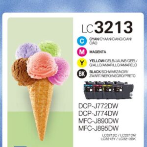 Brother LC3213VAL cartucho de tinta 4 pieza(s) Original Negro, Cian, Magenta, Amarillo