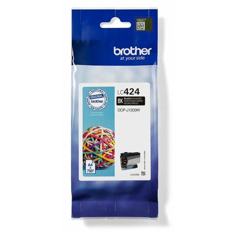 Brother LC424BK cartucho de tinta 1 pieza(s) Original Negro