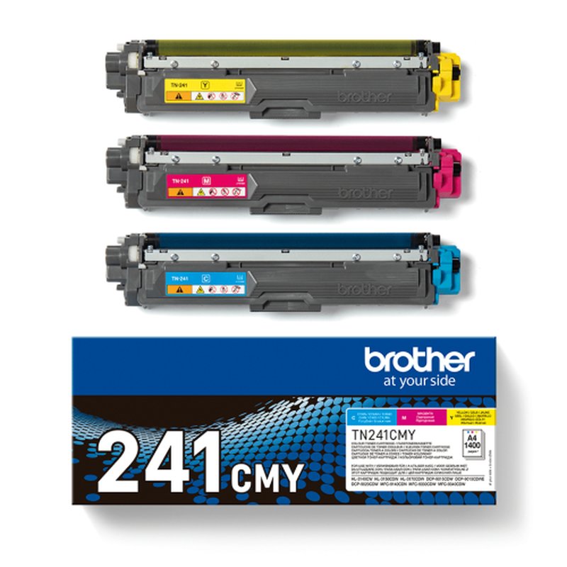 Brother TN-241CMY cartucho de tóner 3 pieza(s) Original Cian, Magenta, Amarillo - Imagen 3