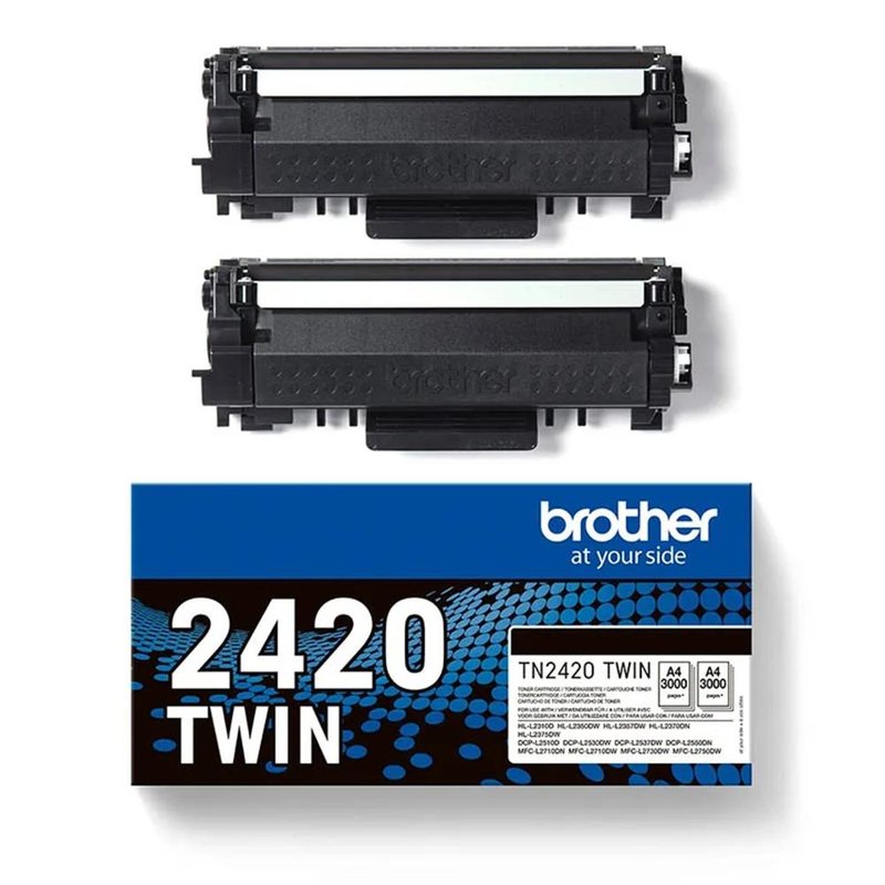 Brother TONER N 3K PK2 cartucho de tóner 2 pieza(s) Original