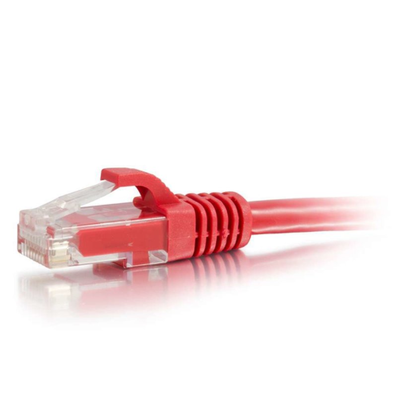 C2G Cable de conexión de red de 0,5 m Cat6 sin blindaje y con funda (UTP), color rojo - Imagen 2