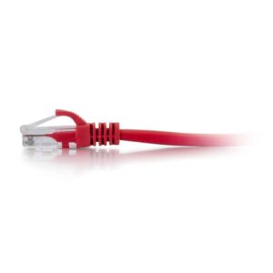 C2G Cable de conexión de red de 0,5 m Cat6 sin blindaje y con funda (UTP), color rojo