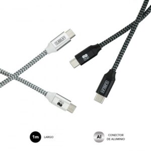 CABLE SUBBLIM 2X PREMIUM USB C TO USB C ALU BLACK/SILVER CABLE SUBBLIM 2X PREMIUM USB C TO USB C ALU BLACK/SILVER