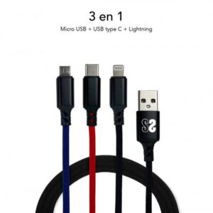SUBBLIM Cable Premium 3in1 3.0 (Micro USB+Type C+Lightning) SUBBLIM Cable Premium 3in1 3.0 (Micro USB+Type C+Lightning)