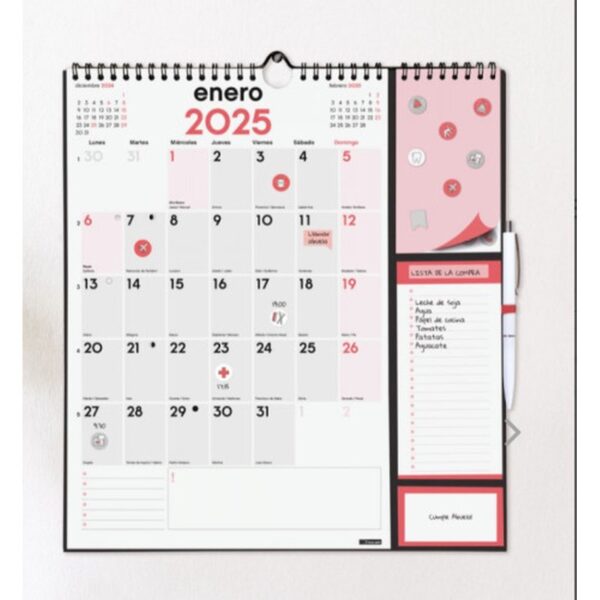 CALENDARIO 2025 NEUTRO PARED PLUS ESCRIBIR 215X325MM FINOCAM 782120025