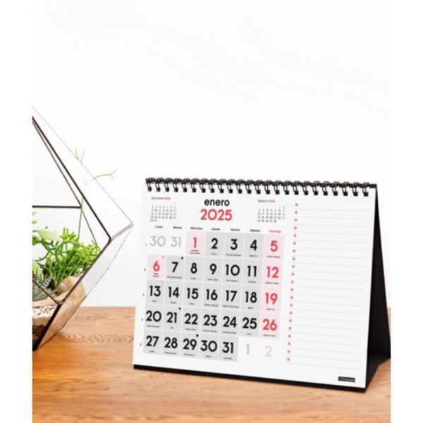 CALENDARIO 2025 SOBREMESA NEUTRO NUMEROS GRANDES+NOTAS S 210X150MM FINOCAM 781370025