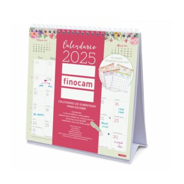 CALENDARIO 2025 SOBREMESA TRENDY DESIGN ESCRIBIR 190X190MM FINOCAM 787060125