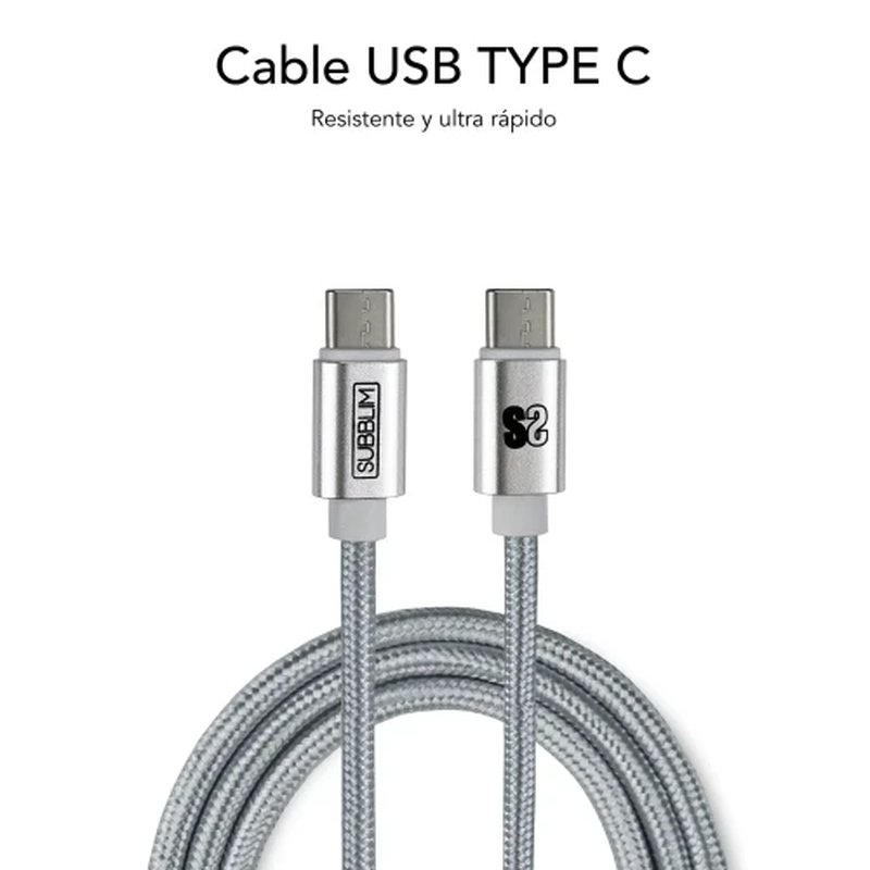 CARGADOR USB SUBBLIM 25W 3.1 A USB + USB-C WHITE PARA CASA + CABLE USB-C +ADAPTADOR USB-C A LIGHTNING - Imagen 5