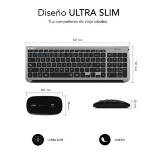 TECLADO + MOUSE SUBBLIM WIRELESS PRESTIGE EXTENDED DUAL GREY TECLADO + MOUSE SUBBLIM WIRELESS PRESTIGE EXTENDED DUAL GREY