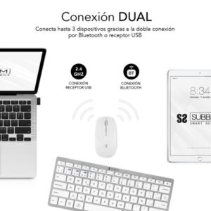 TECLADO + MOUSE SUBBLIM WIRELESS COMPACT DUAL SILVER