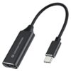 Conceptronic ABBY03B adaptador de cable de vídeo HDMI tipo A (Estándar) USB Tipo C Negro