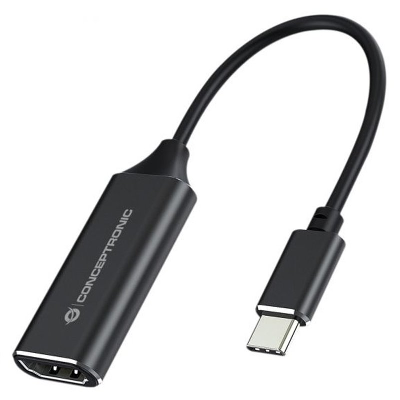 Conceptronic ABBY03B adaptador de cable de vídeo HDMI tipo A (Estándar) USB Tipo C Negro Conceptronic ABBY03B adaptador de cable de vídeo HDMI tipo A (Estándar) USB Tipo C Negro
