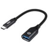 Conceptronic ABBY18B cambiador de género para cable USB-C USB-A Negro