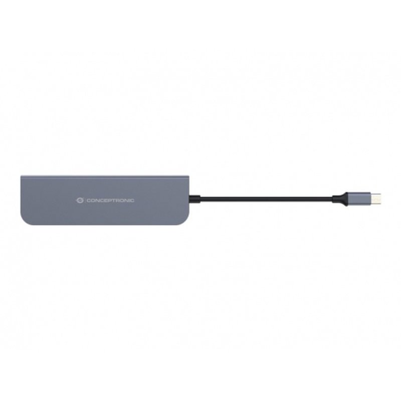 Conceptronic DONN02G hub de interfaz USB 3.2 Gen 1 (3.1 Gen 1) Type-C 5000 Mbit/s Aluminio Conceptronic DONN02G hub de interfaz USB 3.2 Gen 1 (3.1 Gen 1) Type-C 5000 Mbit/s Aluminio