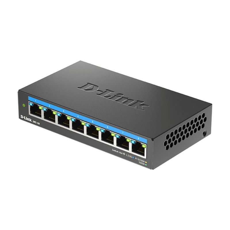 D-Link DMS-108 No administrado L2 2.5G Ethernet (100/1000/2500) Negro - Imagen 4