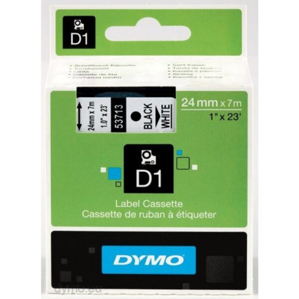 D1 - CINTAS DYMO 24MMX7M NEG/BLANC