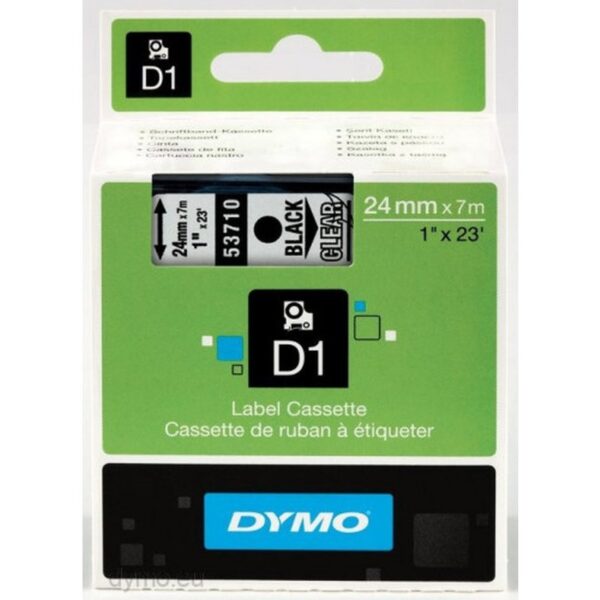 D1 - CINTAS DYMO 24MMX7M NEG/TRANS