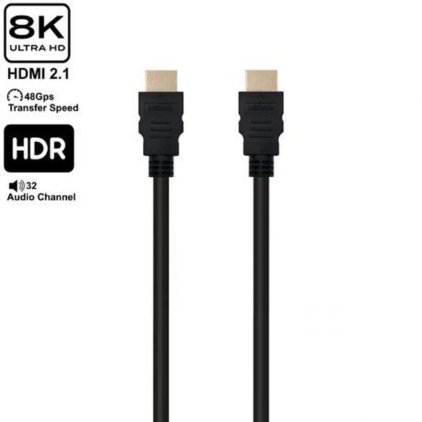 EWENT ULTRA HIGH SPEED HDMI 2.1 CABLE WITH ETHERNET, BLACK, M/M 10,0M, 8K@60HZ, HDR