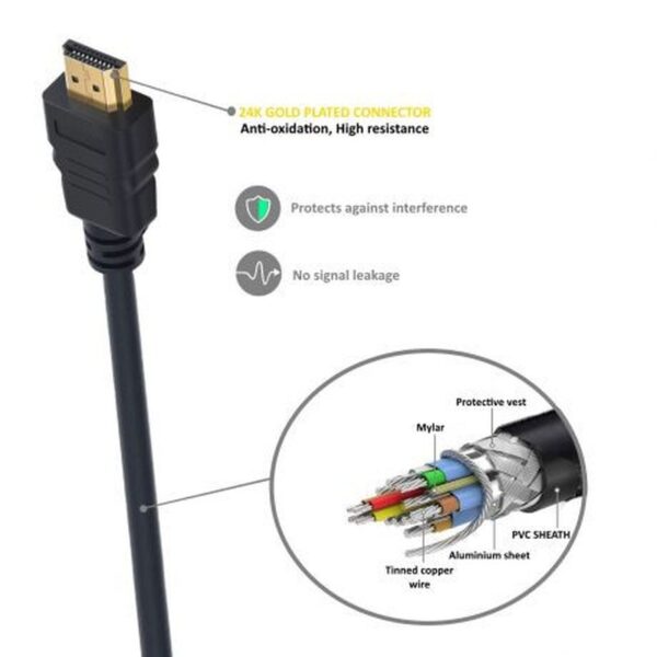 EWENT ULTRA HIGH SPEED HDMI 2.1 CABLE WITH ETHERNET, BLACK, M/M 8,0M, 8K@60HZ, HDR