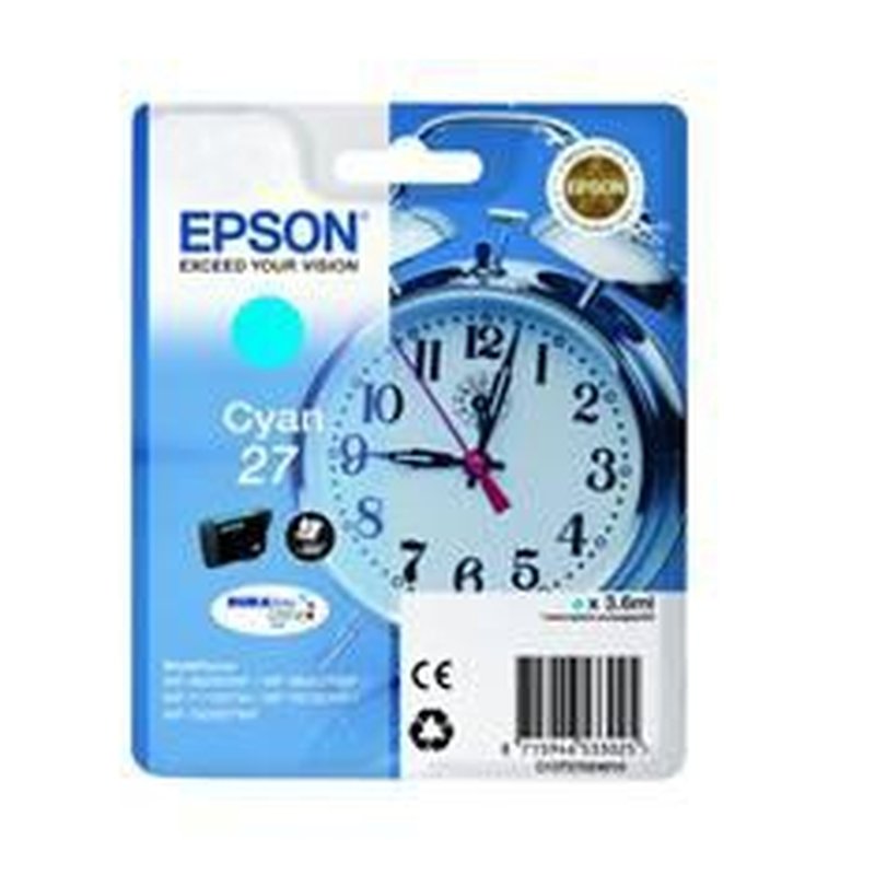 Epson Alarm clock Singlepack Cyan 27 DURABrite Ultra Ink