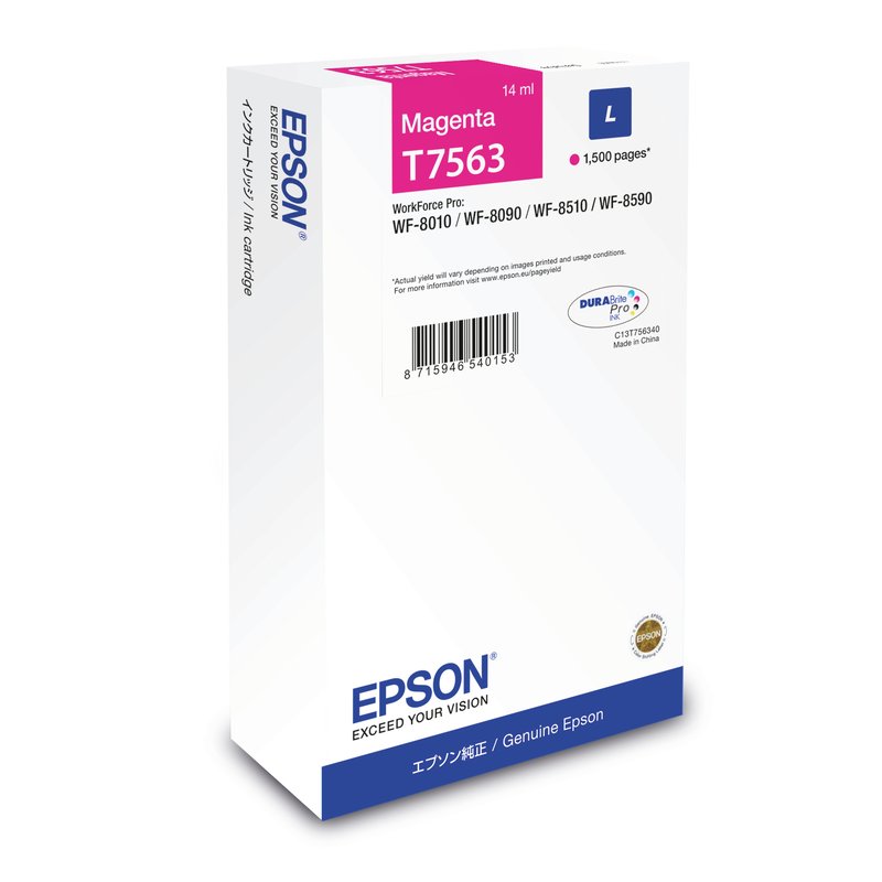 Epson C13T75634N cartucho de tinta 1 pieza(s) Original Rendimiento estándar Magenta