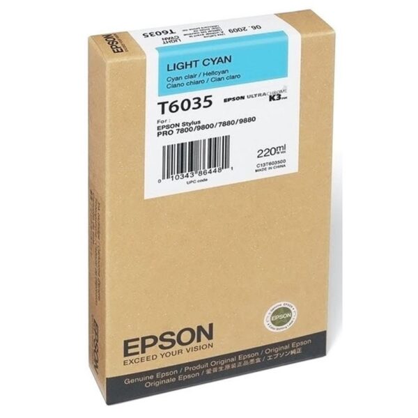 Epson Cartucho T603500 cian claro