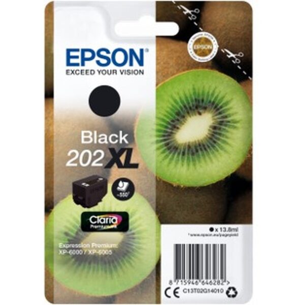 Epson Kiwi Singlepack Black 202XL Claria Premium Ink