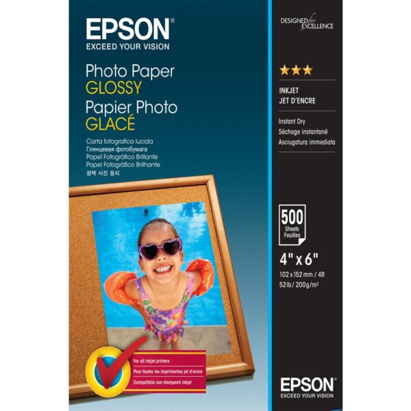 Epson Photo Paper Glossy - 10x15cm - 500 Hojas