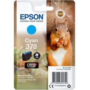 Epson Squirrel Singlepack Cyan 378 Claria Photo HD Ink