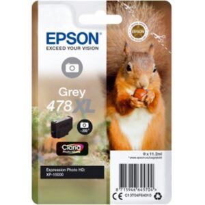 Epson Squirrel Singlepack Grey 478XL Claria Photo HD Ink