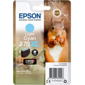 Epson Squirrel Singlepack Light Cyan 378XL Claria Photo HD Ink
