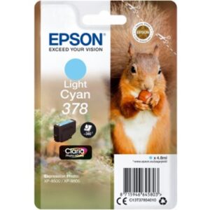 Epson Squirrel Singlepack Light Cyan 378 Claria Photo HD Ink