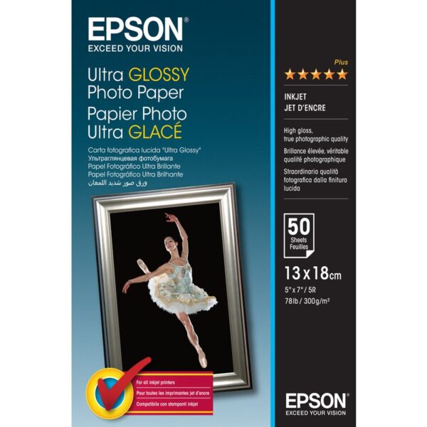 Epson Ultra Glossy Photo Paper - 13x18cm - 50 Hojas