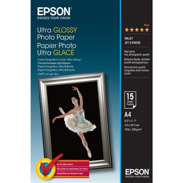 Epson Ultra Glossy Photo Paper - A4 - 15 Hojas