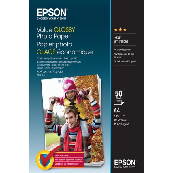 Epson Value Glossy Photo Paper - A4 - 50 Hojas