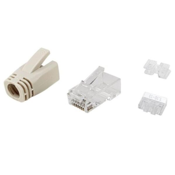 Equip 121176 conector RJ-45 Transparente, Blanco