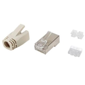 Equip 121182 conector RJ-45 Acero inoxidable, Transparente, Blanco