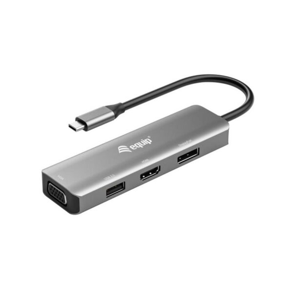 Equip 133485 Adaptador gráfico USB 3840 x 2160 Pixeles Negro, Plata