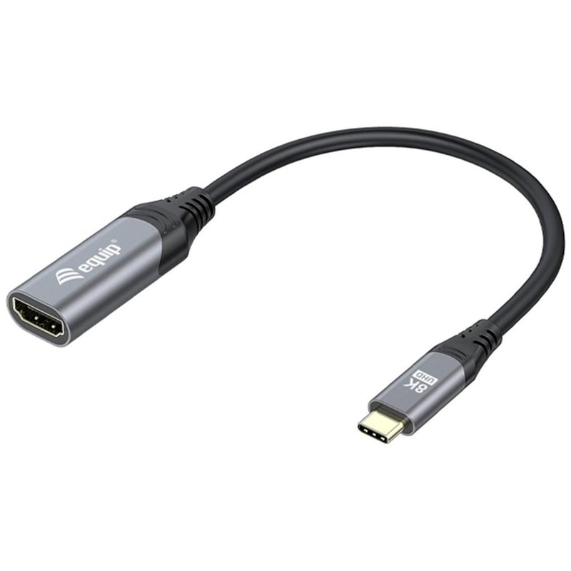 Equip 133492 adaptador de cable de vídeo 0,15 m USB Tipo C HDMI Negro, Gris